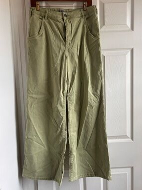Kut Light Olive Wide Leg Pants